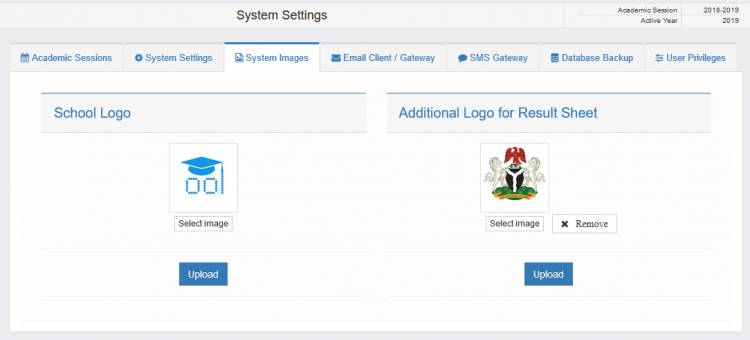 System logos and images